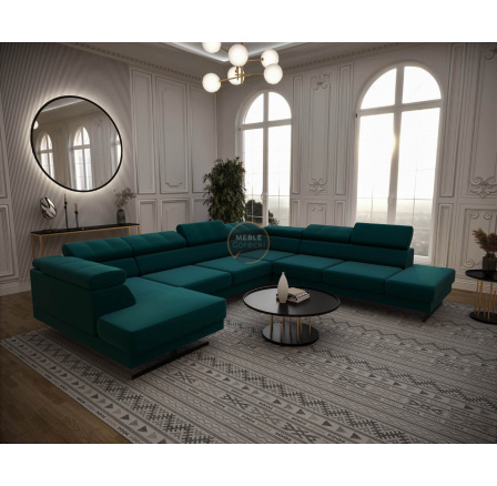 Rohová sedací souprava EMPORIO MAX II 300X350X180 - pravá, tyrkysová Rohová sedací souprava EMPORIO MAX II 300X350X180 - pravá, tyrkysová