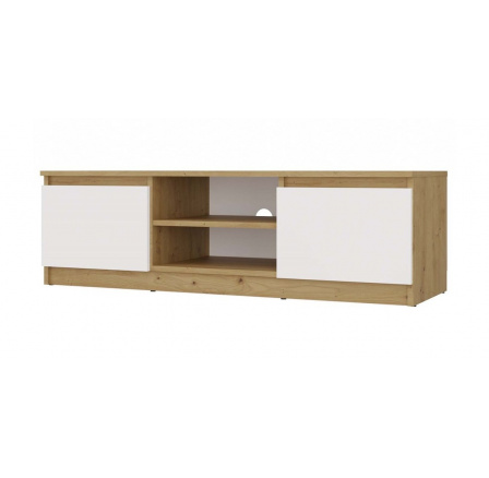 Tv komoda Malvína 120, dub artisan/bílá
