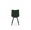 Jídelní židle K332 VELVET, Tmavě zelený Bluvel 78/Černá