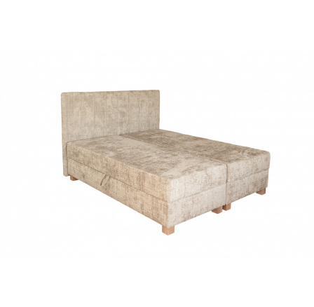 LARGO 160 postel s úložným prostorem na ložní prádlo a vestavěnou matrací, béžová