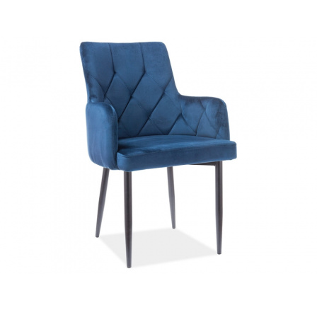 Jídelní židle RICARDO, Modrý Velvet 86