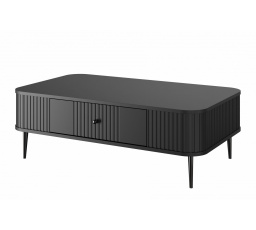 Konferenční stolek se zásuvkou Vesper 103x60 cm - černý / černé nohy