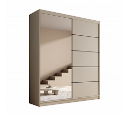 Posuvná skříň se zrcadlem Nico 180 Kašmír+Kašmír