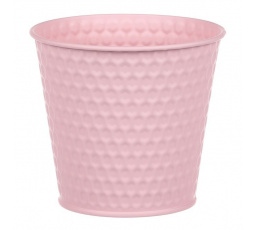 Obal kovový - kulatý, v růžové barvě