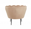 Křeslo velvet cappuccino /nohy černé/ LC-032-1