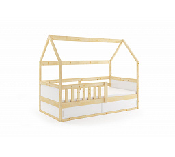 Dětská postel Domeček SMART 2 bez matrace, Přírodní
