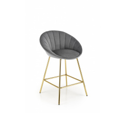 Barová židle H112, Šedá/Zlatá