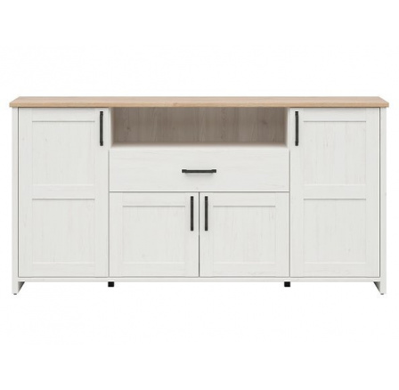 Komoda LOKSA KOM4D1S, borovice bílá anderson