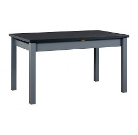 MADONA 1XL (MODENA 1XL)  jídelní stůl rozkládací lamino černá/ noha grafitová dřevo -kolekce "DRE" (K150-Z)