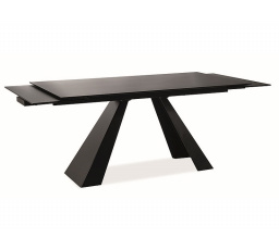 Jídelní stůl SALVADORE, černý matný - 120(180)x80