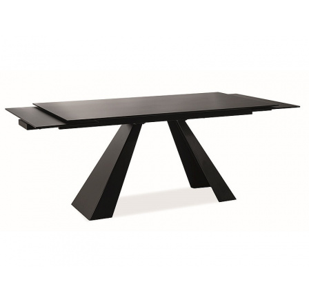 Jídelní stůl SALVADORE, černý matný - 120(180)x80