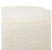 Puf ALDA béžový v látce TEDDY BOUCLÉ 50x40x44 cm ALL 828794