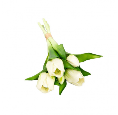 Kytice květin LITEN bílé tulipány 31 cm 736629