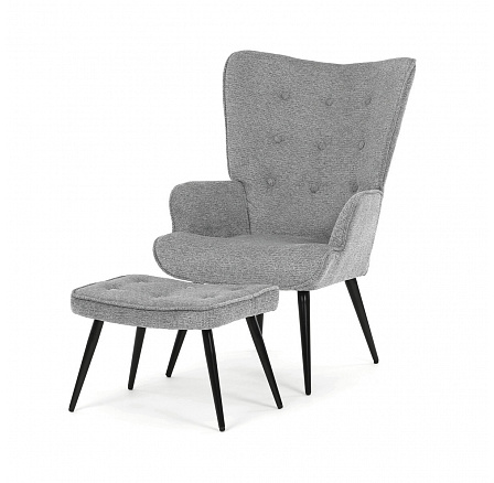 Relaxační křeslo, šedá, látka, AK-303 GREY2