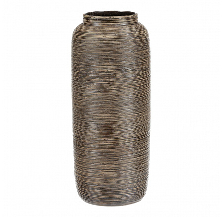 Váza keramická - zaoblená, 40 cm, hnědá