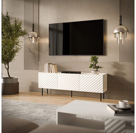 TV komoda LUCCA 165 3D, bílá TV komoda LUCCA 165 3D, bílá