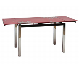 Jídelní stůl GD-017, červený/chrom