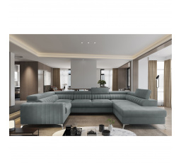 Rohová sedací souprava ve tvaru U LOUIS, Rekta 100 Pravá