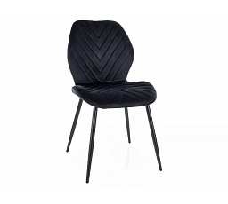 Jídelní židle MIKE VELVET, Černý Bluvel 19/Černá