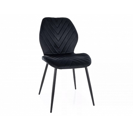 Jídelní židle MIKE VELVET, Černý Bluvel 19/Černá