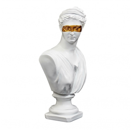 Figurka busta Afrodita bílo-zlatá