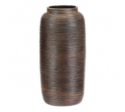 Váza keramická - zaoblená, 35 cm, hnědá