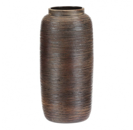 Váza keramická - zaoblená, 35 cm, hnědá