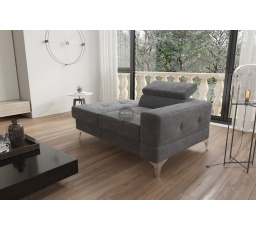 Sofa lenoška TOSCANIA 135 cm - grafit, levá strana