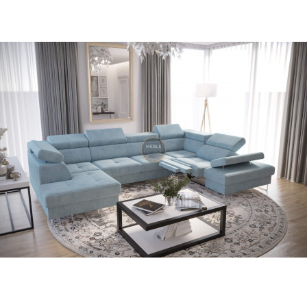 Rohová sedací souprava GALAXY MAX II , relax s funkcí spaní 215x350x170 - volitelný odstín - pravá Rohová sedací souprava GALAXY MAX II , relax s funkcí spaní 215x350x170 - volitelný odstín - pravá