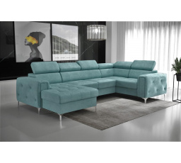 Rohová sedací souprava ORION MAX III s funkcí spaní 165x320x185 cm - modrá, pravá