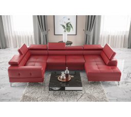 Rohová sedací souprava TOSCANIA MAX I 170x350x185 cm přírodní kůže - levá, přírodní kůže - volitelná barva