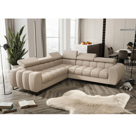 Rohová sedací souprava ASPEN MAX 260x260 cm přírodní kůže - pravá, Kůže ecru