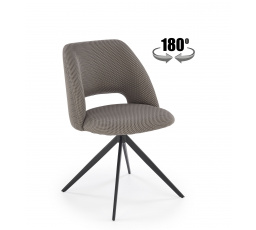 Jídelní otočná židle K546, Šedá/Černá