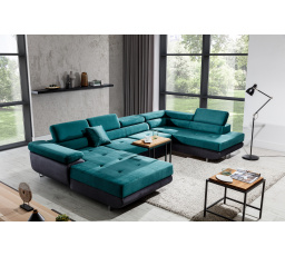 Sedací souprava ve tvaru U RODRIGO, Monolit 37 / Monolit 97 Pravá