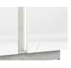 Šatní skříň LUMENS 01, Beton/Bílý lesk