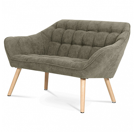 Dvoumístná pohovka, hnědá, látka, AK-322 LAN2