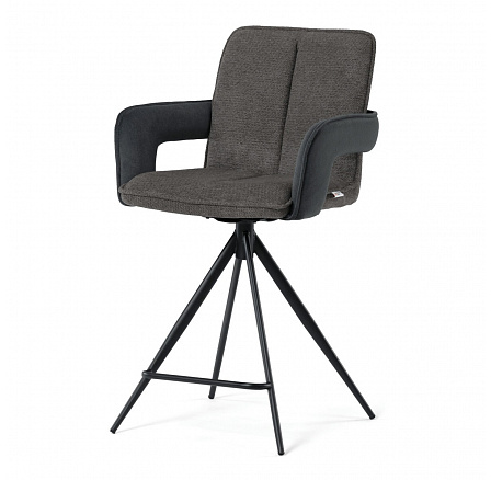 Barová židle otočná 180°, šedá, látka, AUB-F1146 GREY2 Barová židle otočná 180°, šedá, látka, AUB-F1146 GREY2