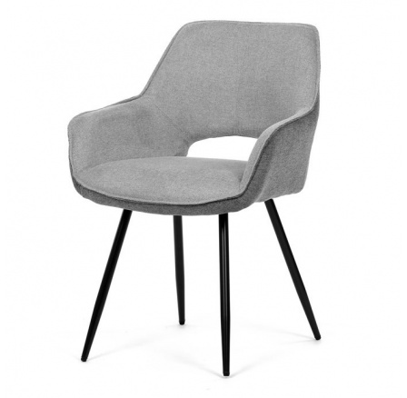 Jídelní židle, šedá, látka, CT-S8108 SIL2