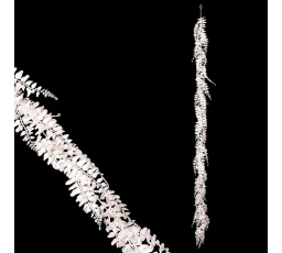 Kapradí - umělá girlanda, barva bílá