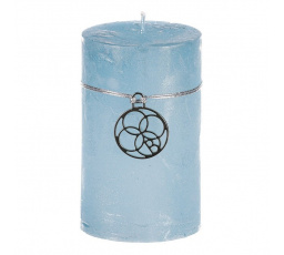 Svíčka vánoční, světle modrá barva. 245g vosku.