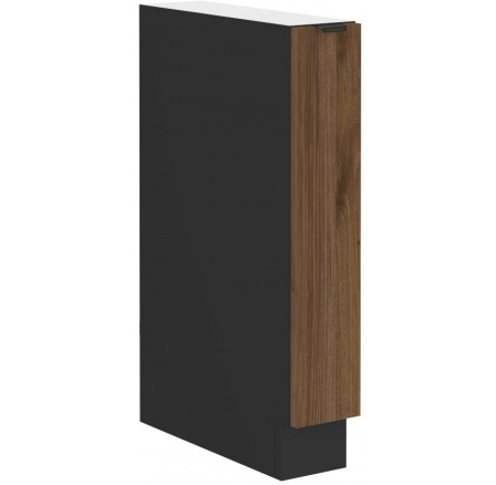 Dolní skřínka MONZA - 15 D CARGO BB, Černá mat/Ořech