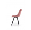 Jídelní židle K332 VELVET, Růžový Bluvel 52/Černá