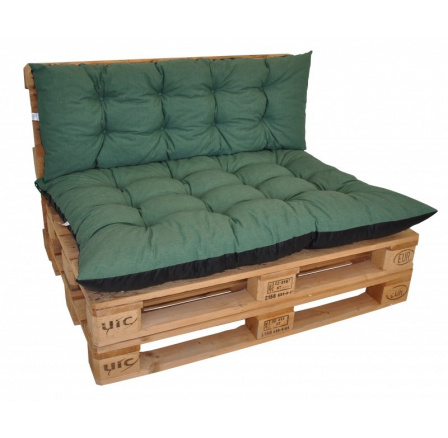 Polstry na paletový nábytek sada Basic - látka tmavě zelený melír Polstry na paletový nábytek sada Basic - látka tmavě zelený melír