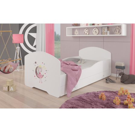 Postel s matrací a šuplíkem PEPE SLEEPING PRINCESS 160x80 Bílá