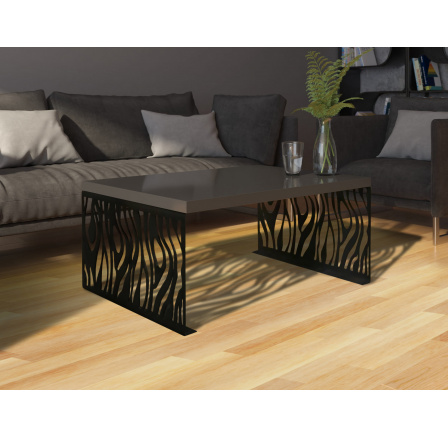 Konferenční stolek MAFEI 100x70 Black Shine+Black Mat