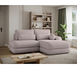 Ripeli Corner Sofa Bed with Storage, Light Grey Velvet, Right-Hand Facing Modullo 03 180x128 Right 1