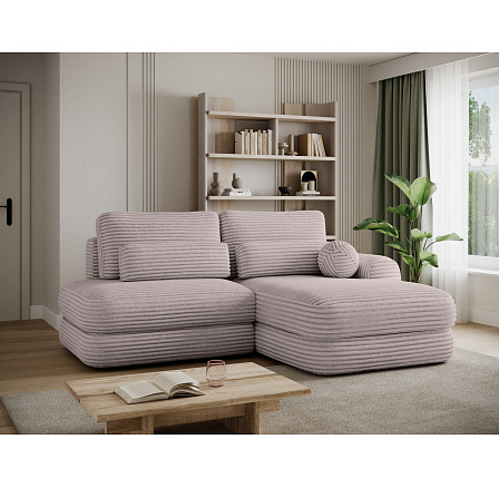 Ripeli Corner Sofa Bed with Storage, Light Grey Velvet, Right-Hand Facing Modullo 03 180x128 Right 1