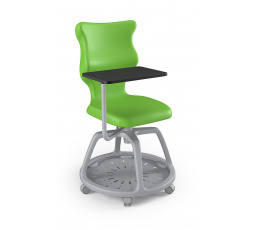 Židle studentská s úložným prostorem Plus velikost 6, Zelená/Šedá 