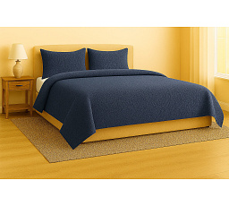Francouzské mušelínové povlečení tmavě modré 240x220