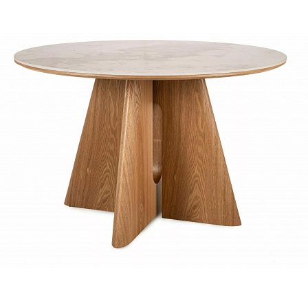 STŮL ALZANO KERAMICKÝ BÍLÝ PANDORO / DĽB FI 120